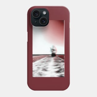 Boat and seagull - 3d effect Phone Case