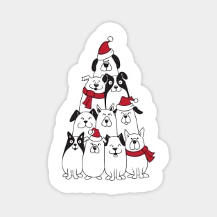 Doggie Christmas Tree Magnet