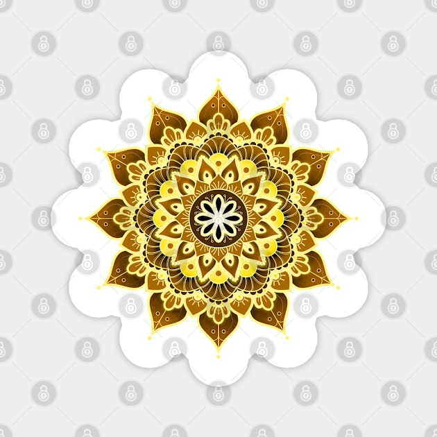 Solar Chakra Mandala (series) Magnet by AudreyJanvier