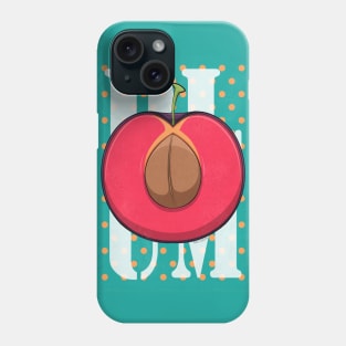 Plum retro Fruit Poster Phone Case