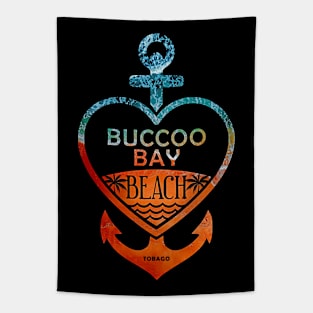 Buccoo Bay Beach, Tobago, Sandy Heart Ship Anchor Tapestry