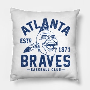 Old Style Atlanta Braves 3 by Buck Tee Pillow