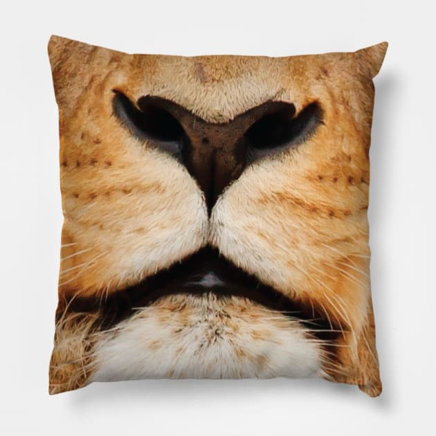 lion mouth face mask - lion lover gifts - lion face masks - funny masks for animals lover Pillow by jack22