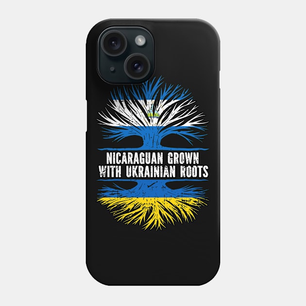 Nicaraguan Grown with Ukrainian Roots Flag Phone Case by silvercoin