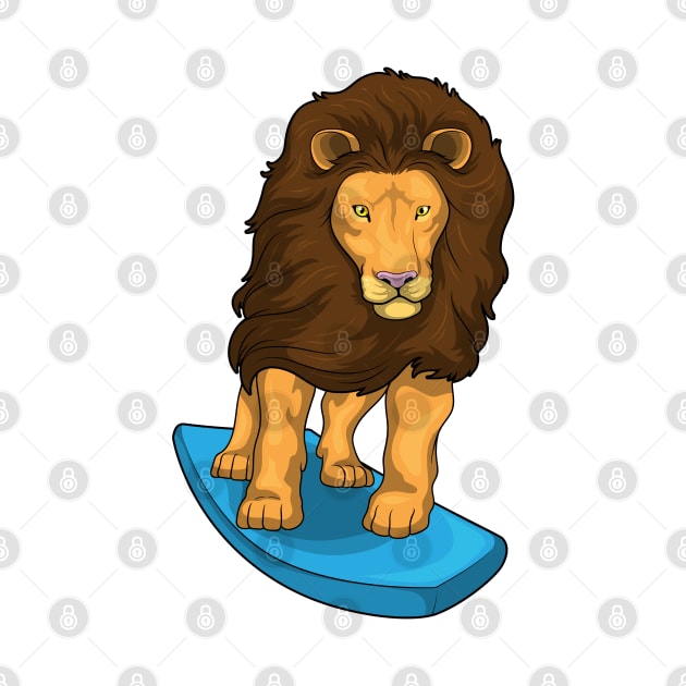 Lion Surfer Surfboard by Markus Schnabel