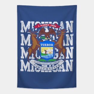 Michigan State Flag Design Tapestry