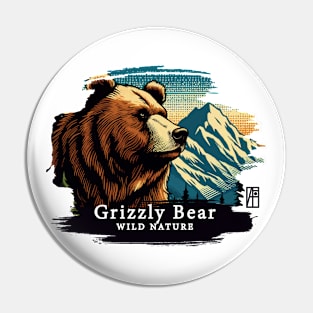 Grizzly Bear - WILD NATURE - GRIZZLY -8 Pin