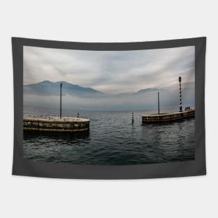 Winter Lake Garda at Castelletto Tapestry