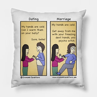 Dating vs Marriage Pillow