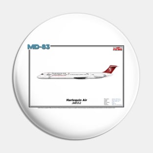 McDonnell Douglas MD-83 - Harlequin Air (Art Print) Pin