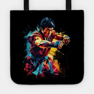 Bruce lee kung fu WPAP Art Tote