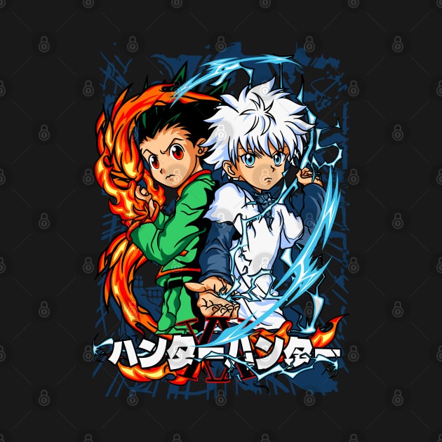 Hunter Duo gon and killua fanart by Planet of Tees