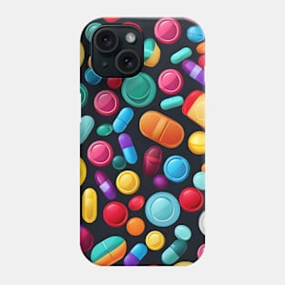 Colourful pills pattern Phone Case