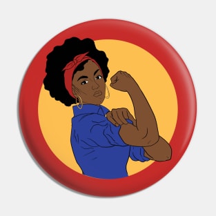 Blak woman too strong Pin