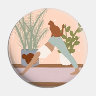 Cat Yoga Pin