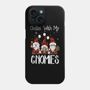 Chillin With My Gnomies Buffalo Red Plaid Christmas Gnome Phone Case