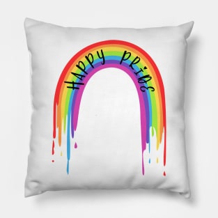 Happy Pride Rainbow Pillow