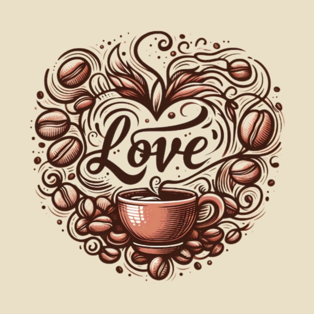 Coffee Love I by Donut Duster Designs