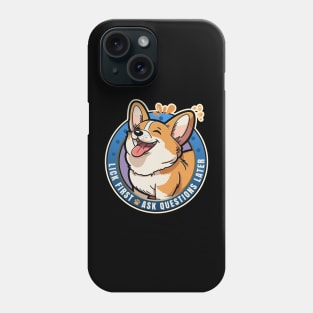 Lick First! Pembroke Welsh Corgi Dog Design Phone Case