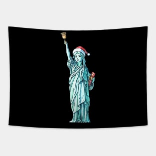 Santa Lady Liberty Tapestry