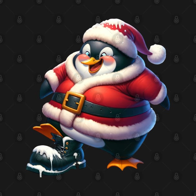 Santa Penguin by TooplesArt