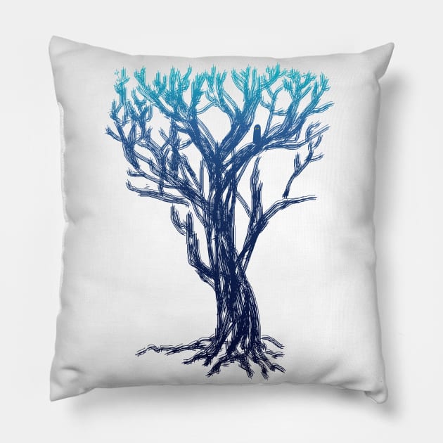 Mystical Tree Pillow by Nikokosmos