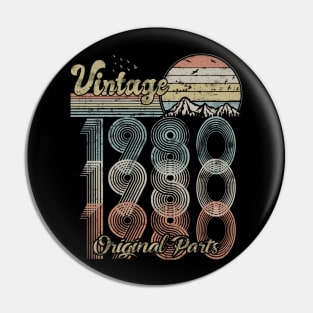Vintage 1980 Design 40 Years Old 40th birthday Pin