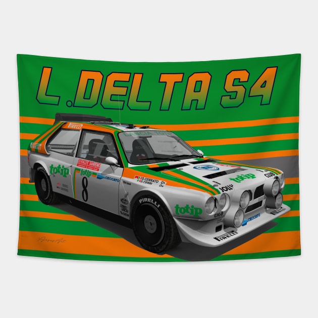 Lancia Delta Group B Totip Tapestry by PjesusArt