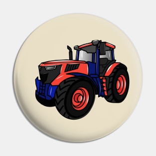 Tractor cartoon illustration Pin