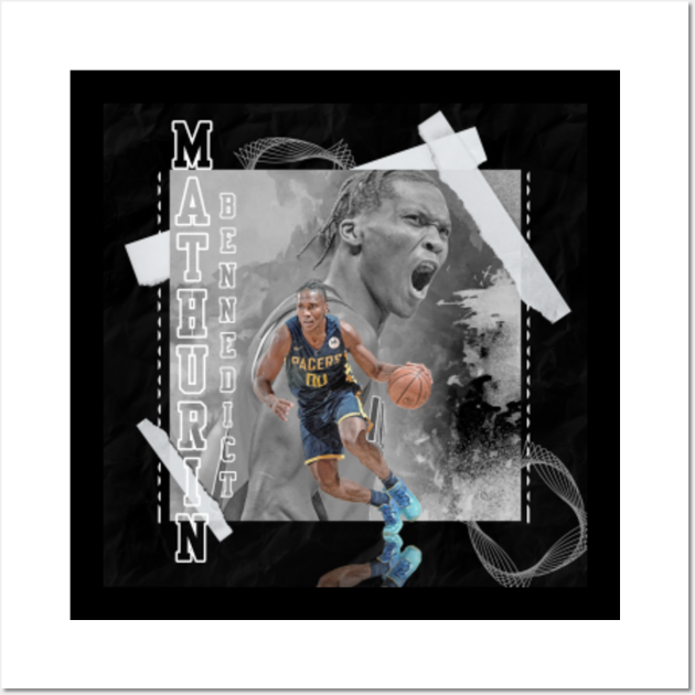 Bennedict Mathurin Basketball Paper Poster Pacers 4 - Bennedict Mathurin -  Posters and Art Prints