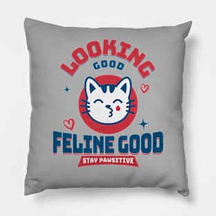 Looking Good Feline Good Pillow