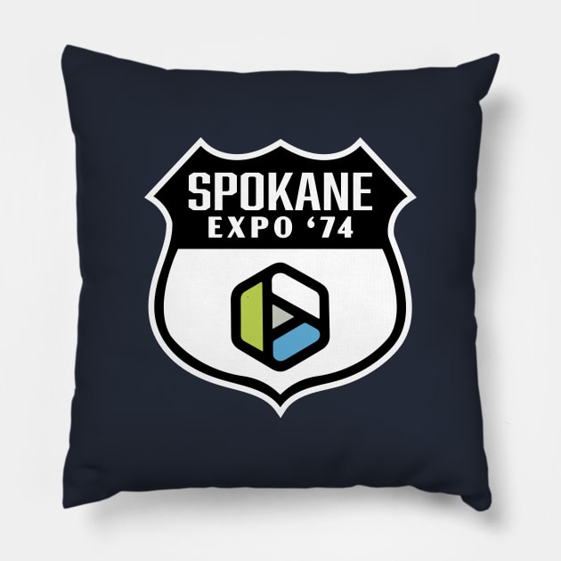 Expo 74 Shield Pillow by DMSC