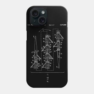 8 Man Rowing Shell Scull Patent, boat art Phone Case