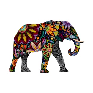 Colorful elephant in patterned design T-Shirt