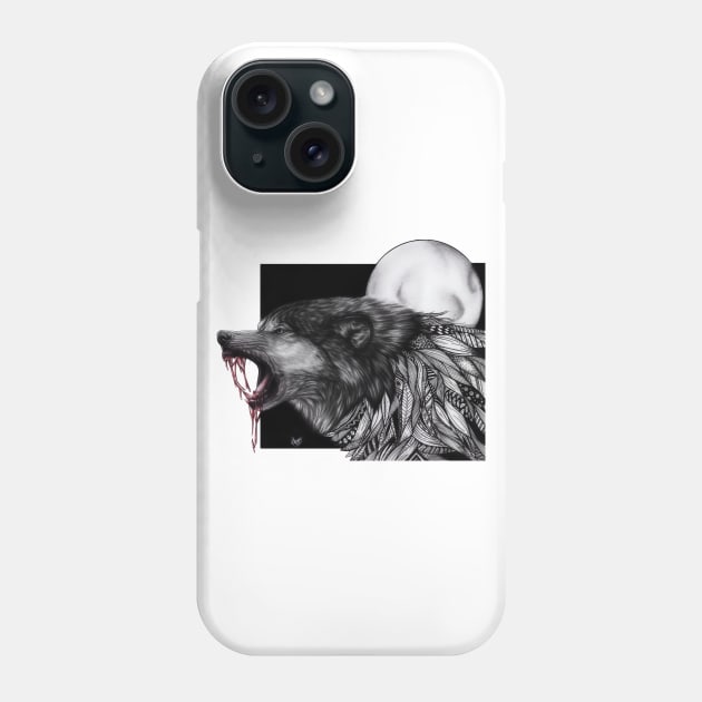 Blood Wolf Phone Case by Prettielilpixie