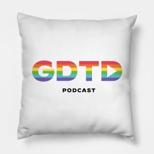 GDTD Rainbow Stripe Monogram Pillow