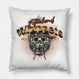 Whippets skull football helmet Pillow