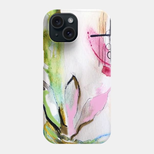 Abstract mixed media art design Phone Case by Digital Mag Store