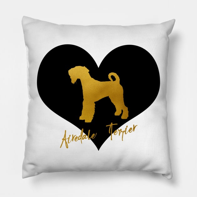 Airedale Terrier Pillow by erzebeth