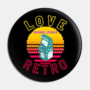 Love Retro Pin