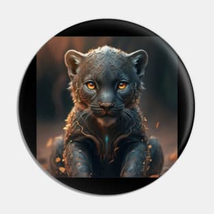 Cute baby black panther Pin