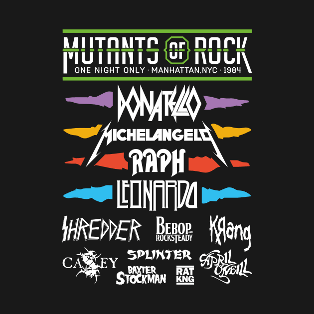 Mutants of Rock - Double Sided Festival Shirt by RetroReview