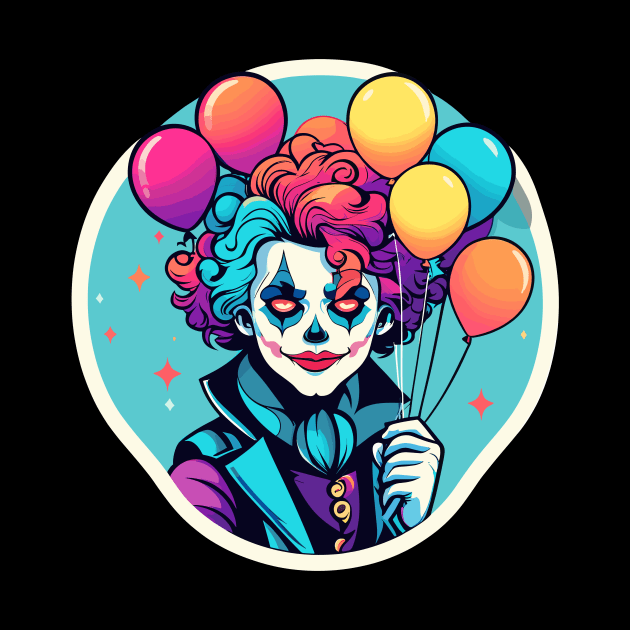 Clown Halloween Illustration by FluffigerSchuh