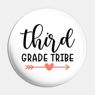 Third Grade Tribe Back to School Student Kids Pin