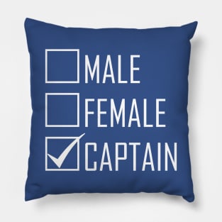 My Gender Is "Captain" Pillow