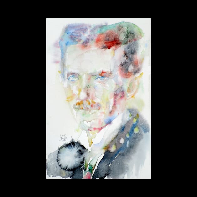 NIKOLA TESLA watercolor portrait .1 by lautir