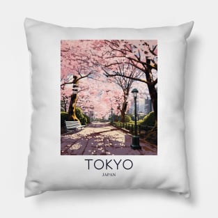 A Pop Art Travel Print of Tokyo Japan Pillow