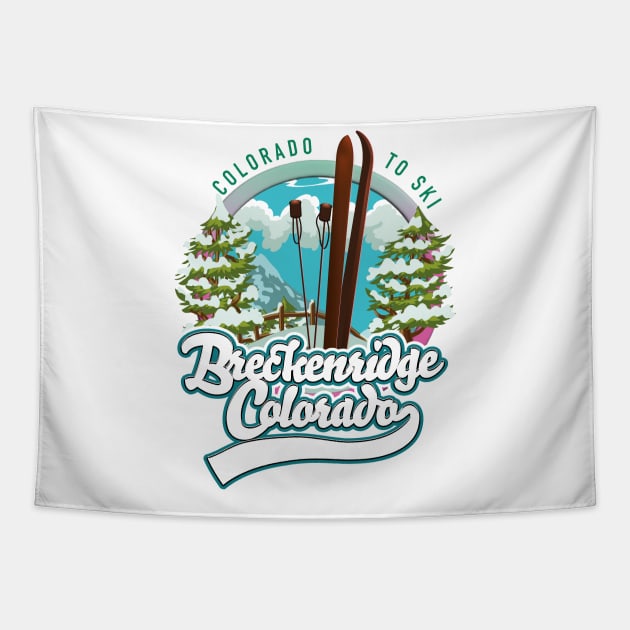 Breckenridge, Colorado Vintage ski logo Tapestry by nickemporium1