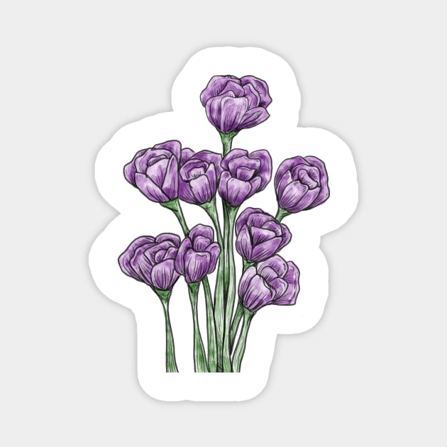 Spring Tulips Magnet by RachWillz