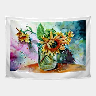 Sunflower still life Tapestry